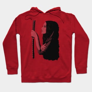 Samurai Girl Portrait Hoodie